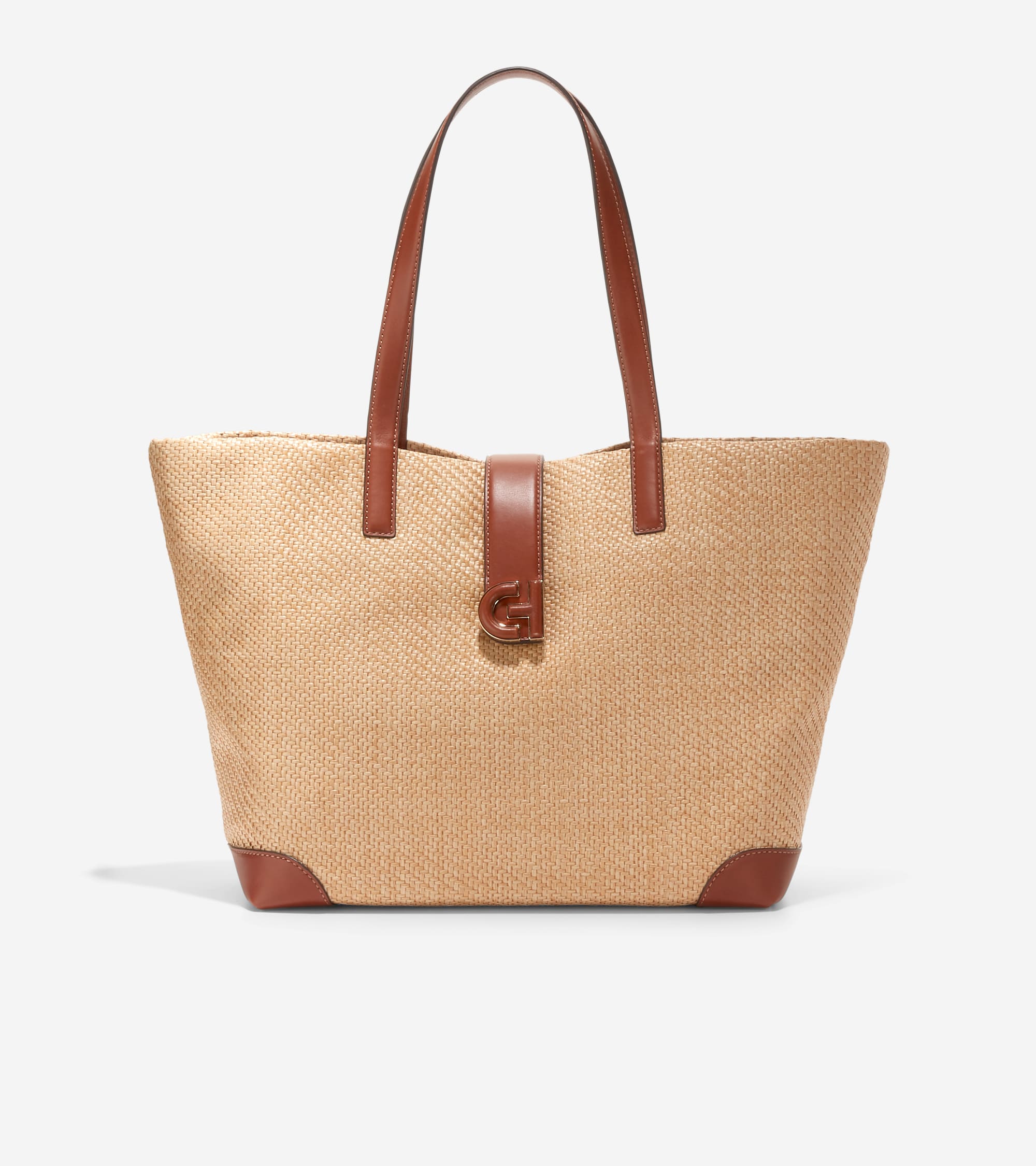 Classic Straw Tote Bag in Beige Or Khaki | Cole Haan